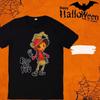 Halloween T-shirt Black Fabric Ghost Pattern Skull Zombie Pumpkin