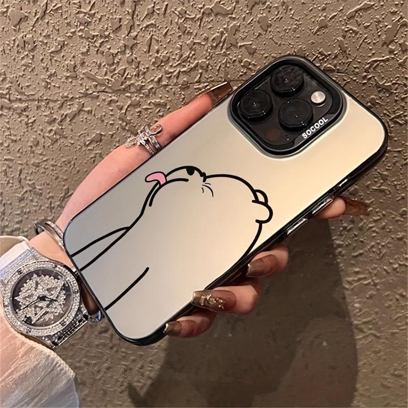 

A cute teddy bear pattern phone case suitable for iPhone11 12 13 14 15 16 XS XR X 7 8 6s Mini Plus Pro Max IPhone 14 Pro Max чёрный
