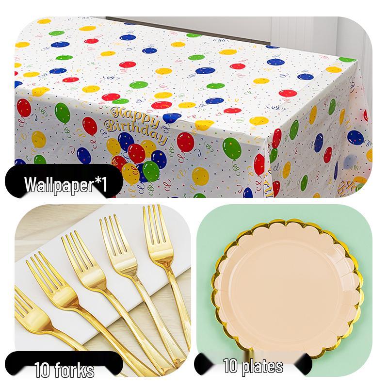 Disposable Party Supplies Set: Paper Plates and Cups for Birthdays and Weddings