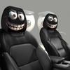 2 Stück Smiley-Gesicht bedruckter Auto-Kissenbezug Weich Bequem Dekorative Kissenhülle Autositz Kopfstütze Waschbarer Polyesterstoff