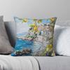 Een Zomer Aan de Italiaanse Kust Vierkante Kussensloop Polyester Linnen Fluweel Bedrukt Decoratief Kussen Bank Zitkussenhoes x