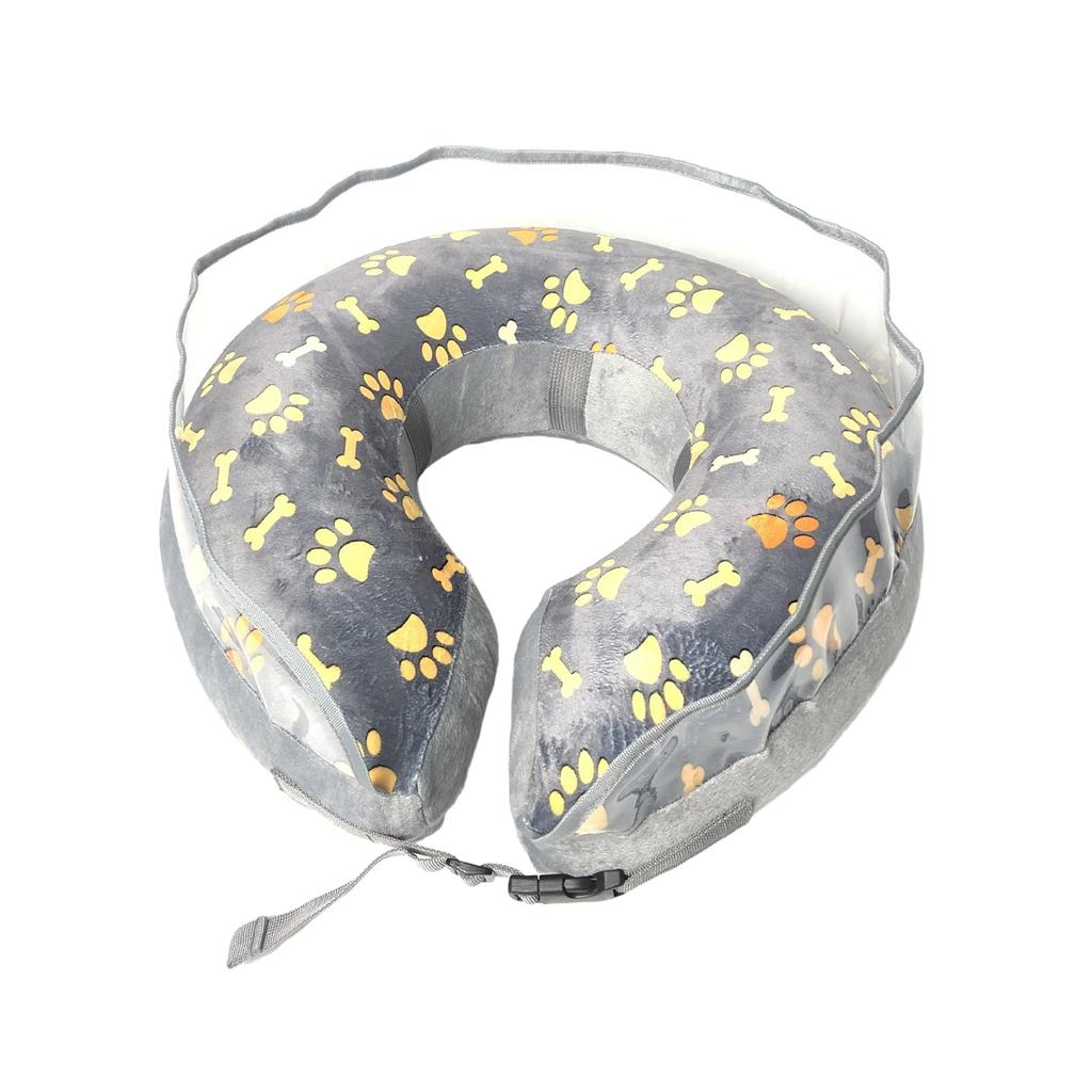 Inflatable Collar with Clear Baffle Soft Cone for Pet Perfect for After Surgery and Wound Healing Adjustable Lightweight