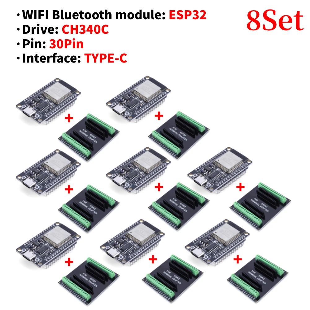 ESP32 WROOM-32 Development Board 5V TYPE-C CH340C WiFi+Bluetooth Ultra-Low Power Consumption SPI Flash 32Mbits Wireless Module
