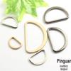 D-Ring Metal Buckle Fastener for DIY Bags & Backpacks, 1.5-6cm, Semi-Circular Design