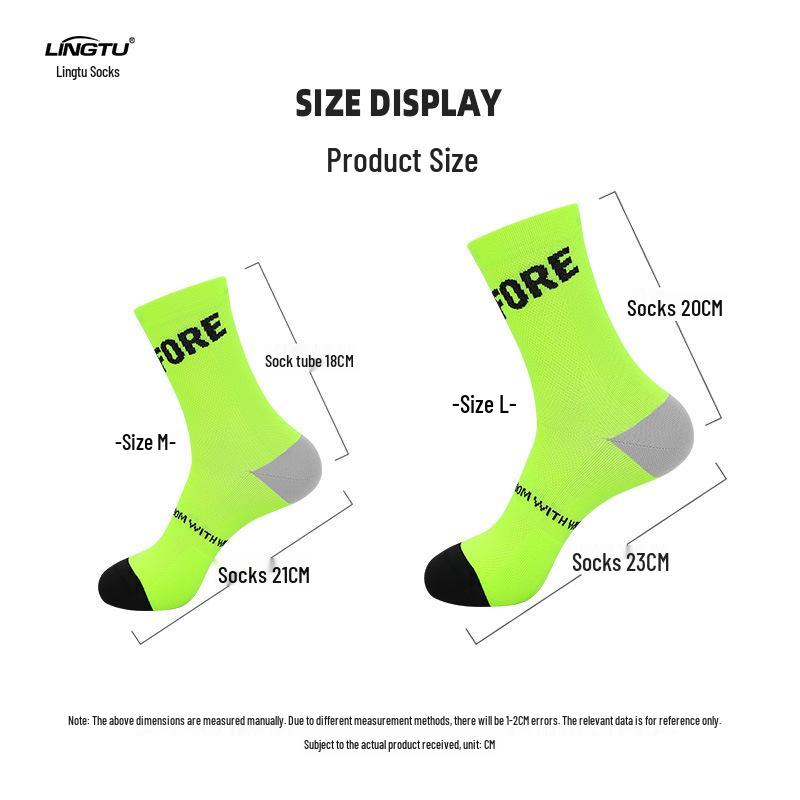 Premium Unisex Mid-Calf Running Socks, Terry Bottom, Ideal for Cycling and Fitness