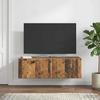 Wall Mounted TV Cabinet 98 x 41 x 30 cm Reclaimed Wood Effect Wood Based Material