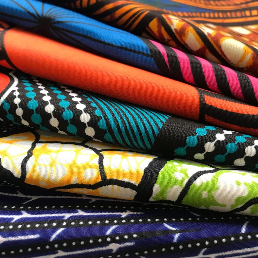 12 African Fabric Cut Craft Patchwork Scraps, 50x40cm, Cloths, Supplies, DIY, Handmade,