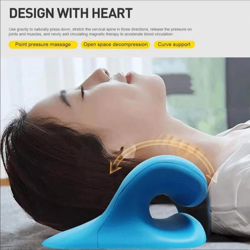 Neck Stretcher and Cervical Traction Device, Cervical Neck Shoulder Stretcher Massage Pillow Traction Device Muscle Relaxation