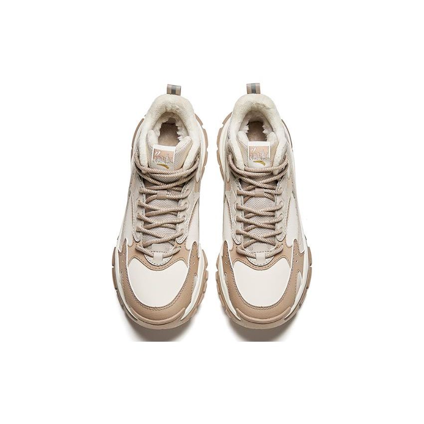 Anta Lifestyle Series Non-Slip Wear-Resistant Low-Top Casual Shoes Women Sneakers Beige 122348984-2