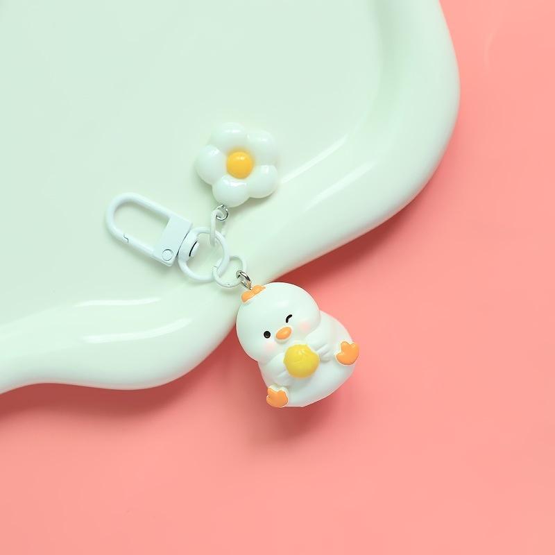 Cartoon Cute Chicken Doll Keychain Backpack Decoration Bag Pendant Charms Creative Keyring Car Key Hanging Ornaments Gifts