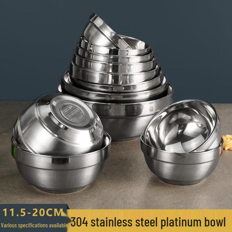 JingJingRS Double-Layer Insulated Plastic Bowls