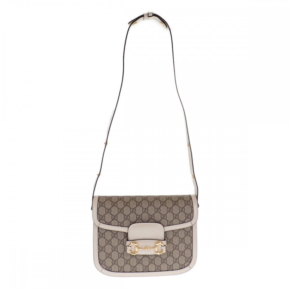 Gucci 602204_92TCG_9761 Shoulder Bag beige/Ebony GG Supreme Canvas/leather Women