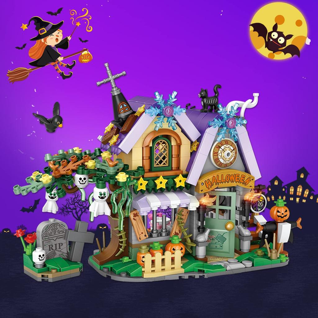 TOYLINX Mini Building Blocks - Halloween-Themed Puzzle Set for Teens, Festive Building Toys & Home Decor Gifts