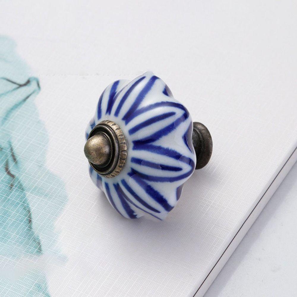 Single Hole Pumpkin Handle Multiple Colors Furniture Knob Durable Vintage Door Handle  Drawer