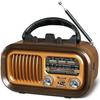 Portable Radio - Fantocemea - Vintage Bluetooth - Fm/am/mw/sw - 1200 Mah Battery - Copper Antenna