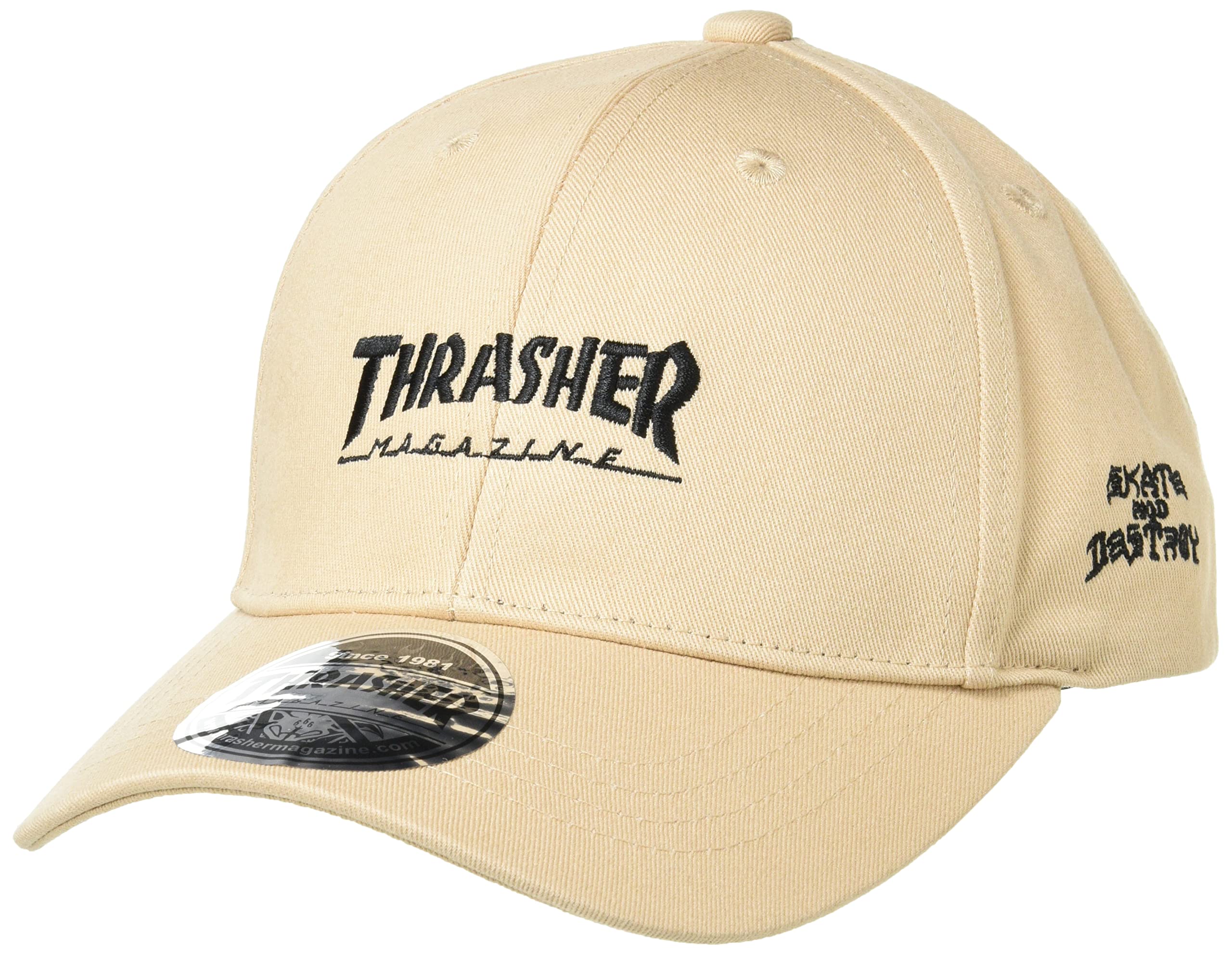 

Детская кепка THRASHER MAG LOGO (Хлопковый твил / Бежевый / 54 см Свободный / Регулируемый)