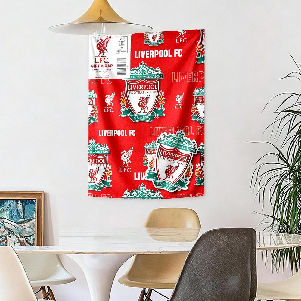 Liverpool Football Club Logo Wall Decor Tapestry Art For Pet Memorial Birthdaywedding Party Backdrop Family Gift
