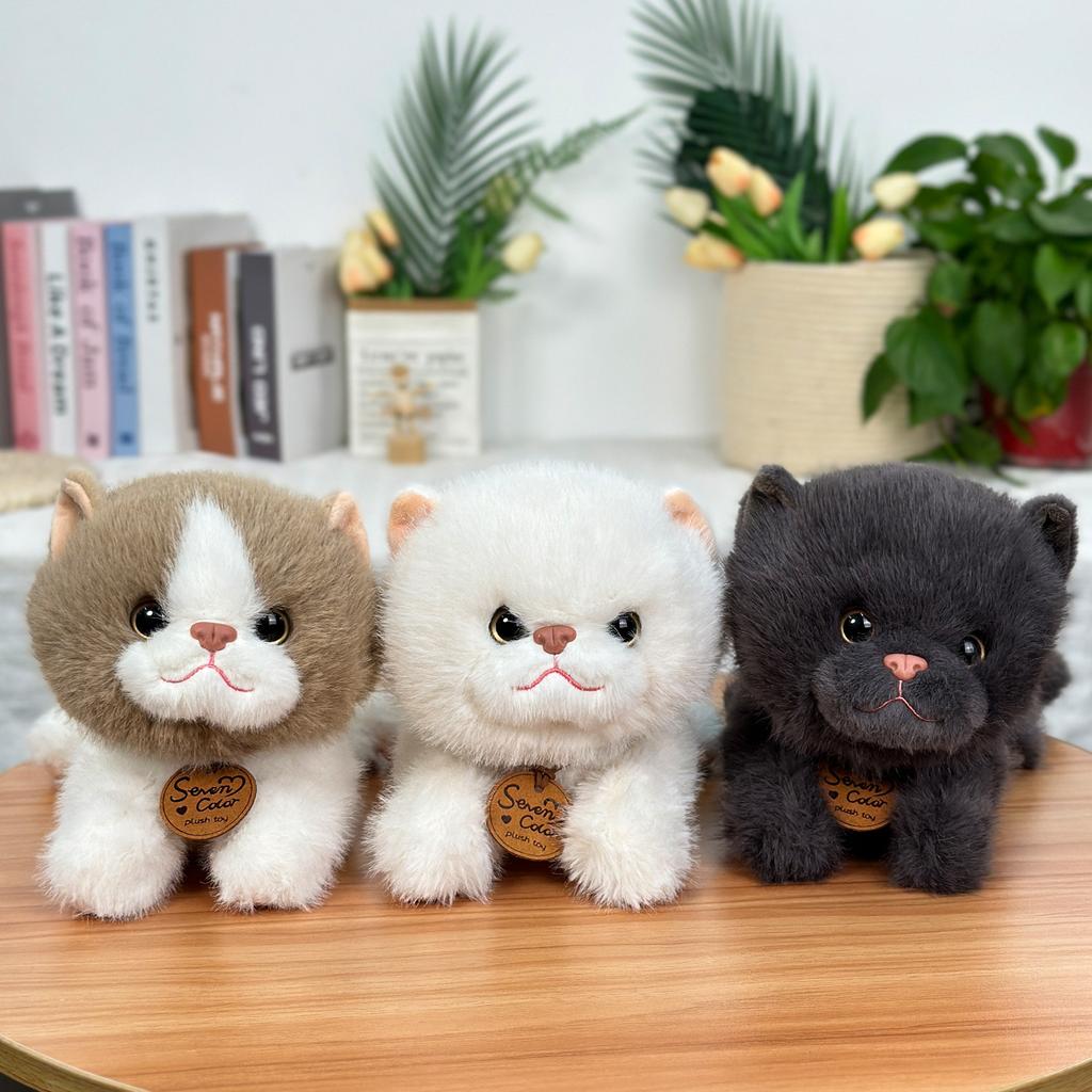 Simulation Cat Fox Doll Three-color Cat Pose Plush Toy Doll Machine Doll Grab Machine Doll