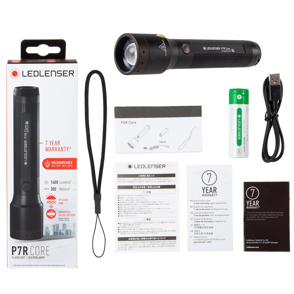 Ledlenser P7R Core LED Wiederaufladbare Taschenlampe [Originalprodukt]