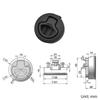 1Pieces Marine Hatch Locking Locker plastic zinc alloy Boat Flush Pull Hatch Slam Latch For Boat Deck Hatch Locking RV Parts