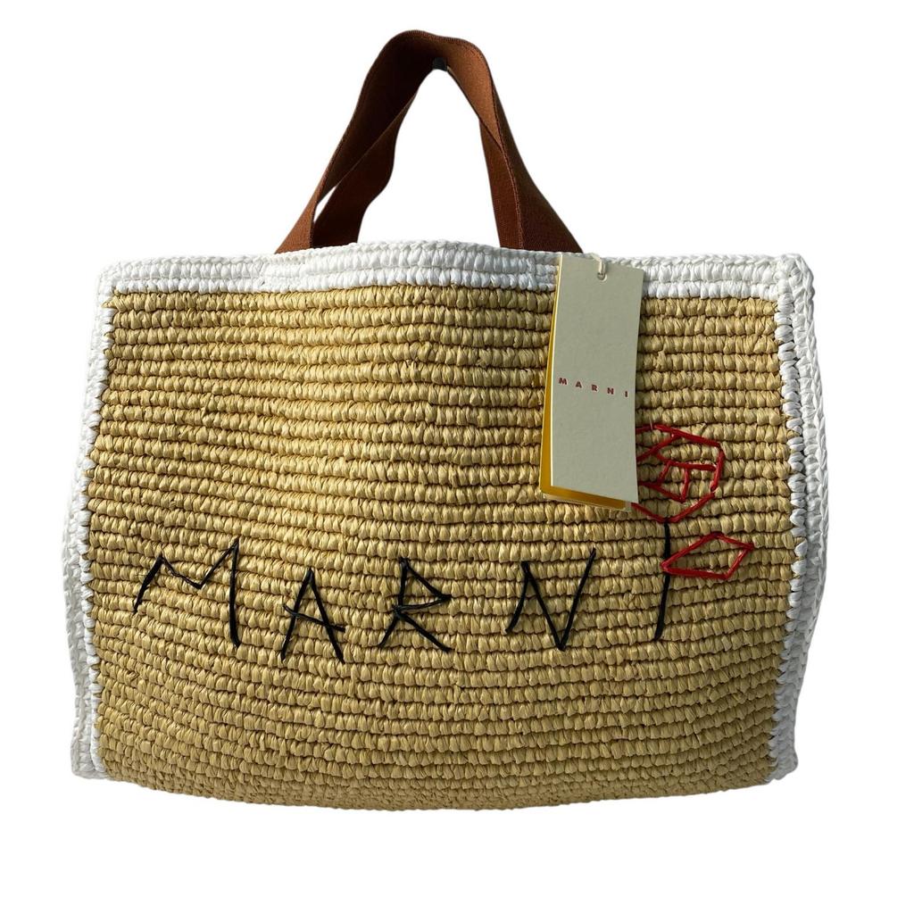 Used MARNIShoulder Bag beige/Brown Raffia Women