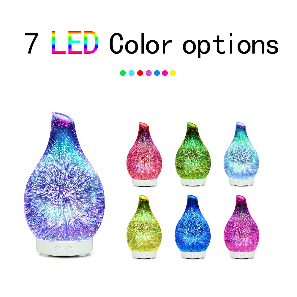 Buy 100ml Glass Aromatherapy Humidifier Aroma Essential Oil Diffuser Ultrasonic Humidifier with