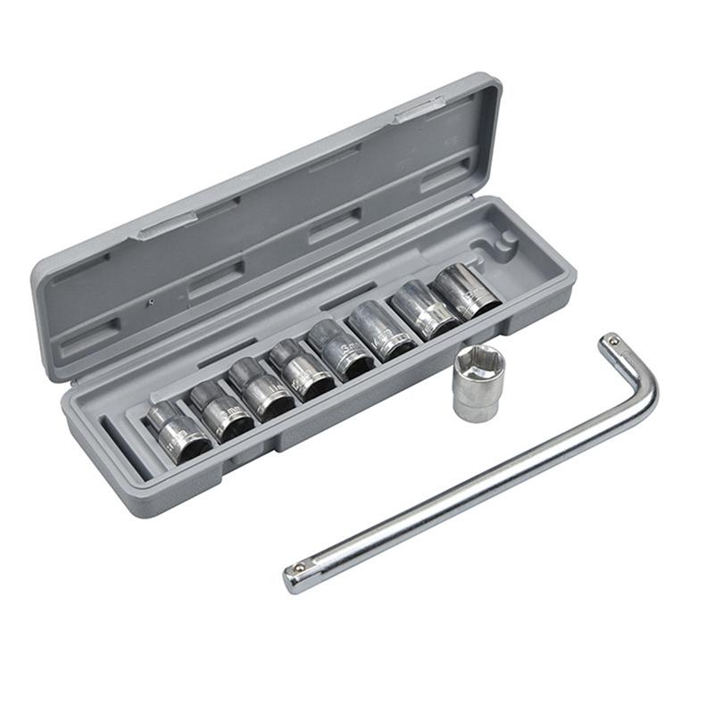 10Pcs Ratchet Tool Set Sleeve Combination Kit Multifunctional for Auto Tricycle Wheel Repair Emergency