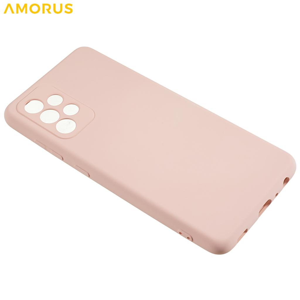 AMORUS For Samsung Galaxy A32 4G (EU Version) Case Precise Cutouts TPU Fiber Lining Shockproof Phone Cover