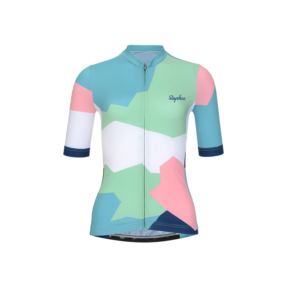 Sommer Colorblock Radtrikot Damen Renntrikot Ropa Ciclismo Mountainbike Trikot Kurzarm Schnelltrocknendes Radtrikot
