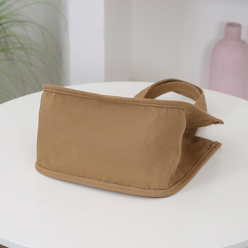 Cartoon Cute Printed Pattern Canvas Handbag Office Worker Lunch Bag Tote Bag Picnic Drink Bag Portable Outdoor Food Bags