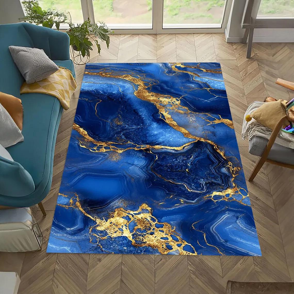 

Marble Carpets for Living Room Large Size Washable Lounge Luxury Rugs Entrance Door Mat Anti Slip Bedroom Decor Mats 40x60CM