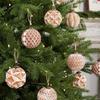 12PCS Brown Xmas Hanging Ball 8cm Christmas Spheres Pendant  Merry Christmas Decoration