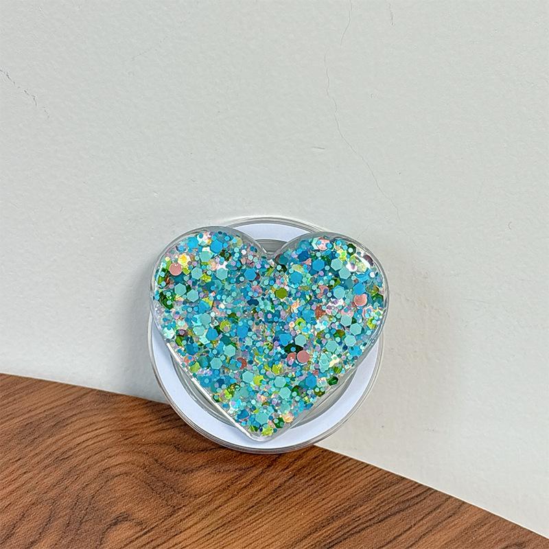 Japanese Small Fresh Heart-Shaped Mobile Phone Airbag Bracket Magnetic Suction Creative Ring Lazy Grip Portable