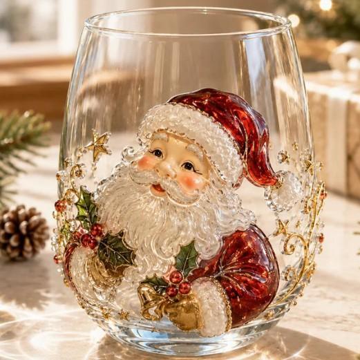 Handgefertigter blauer Ring Weihnachts-Serie 3D dreidimensional Barbecher Geschenkbox