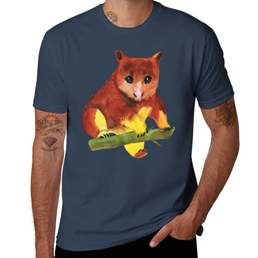 Cute Tree Kangaroo Watercolor Cute Tree Art Adorable Drawing Best Gift Idea For Lover Tshirt Plus Size Short Sleeve Tshirt