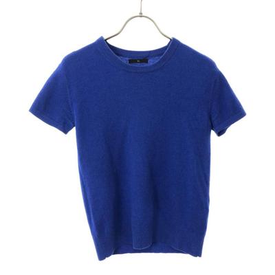 Y's Anos 80 Feito no Japão Lã Vintage Suéter de Manga Curta Tricot YH-K09-148 Feminino Usado