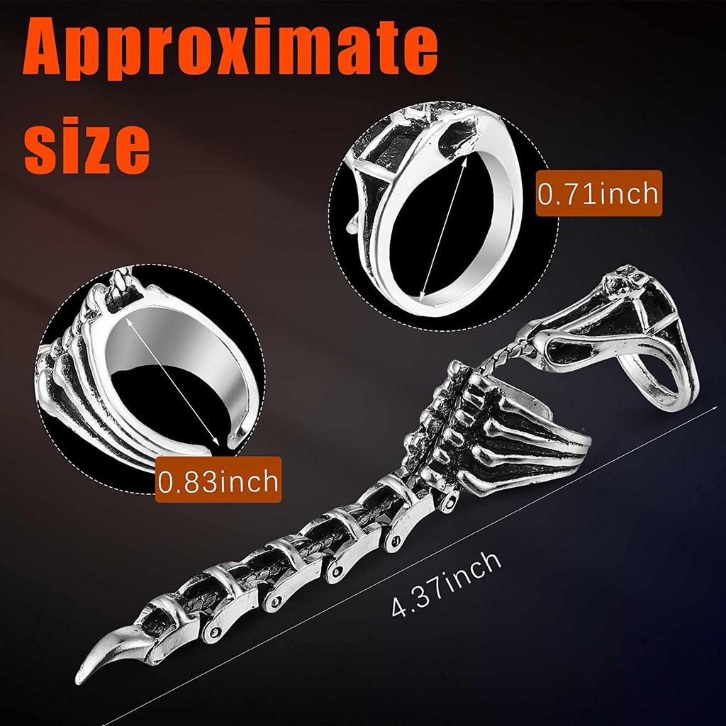 Verplaatsbare Schorpioen Ring Punk Sieraden Vingertop Speeltje Stressverlichting Vintage Gotische Rolpantser Knokkel Metaal Rock Volledige Vinger Ringen