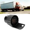 Duokon ABS 7 bis 13 Pin Anhänger LKW Wohnwagen Anhängersteckdose Stecker Konverter Adapter (Schwarz)