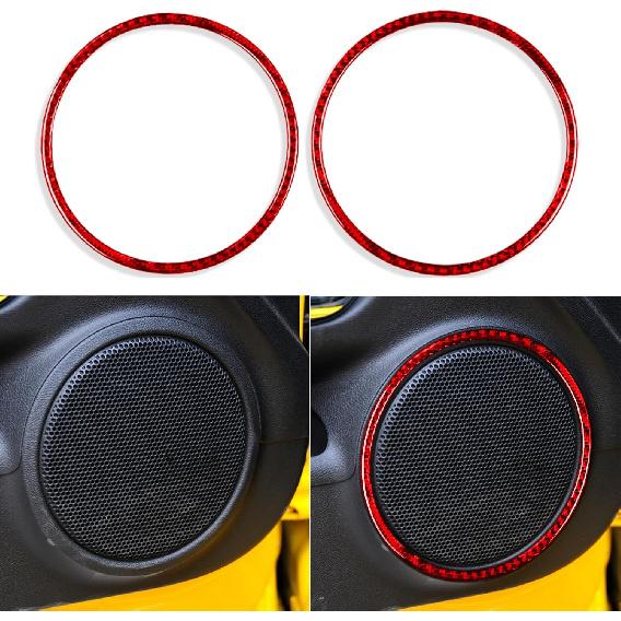 Real Soft Black Carbon Fiber Car Inner Door Handle Bowl Panel Door Bowl Collision Protector Cover Trim Sticker Compatible with Chevrolet Camaro