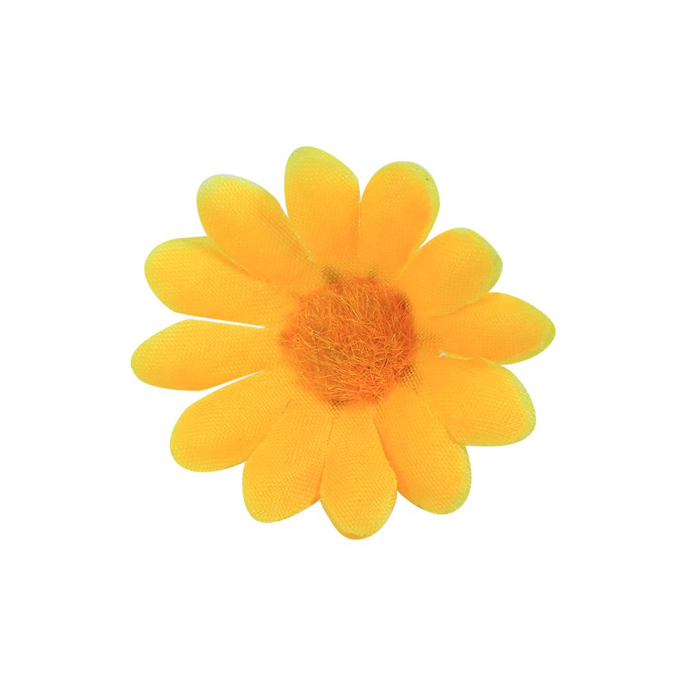 100PCS 50pcs Daisy Artificial Fabric Flower Heads Wholesale Lots Wedding Party (#1 Yellow)