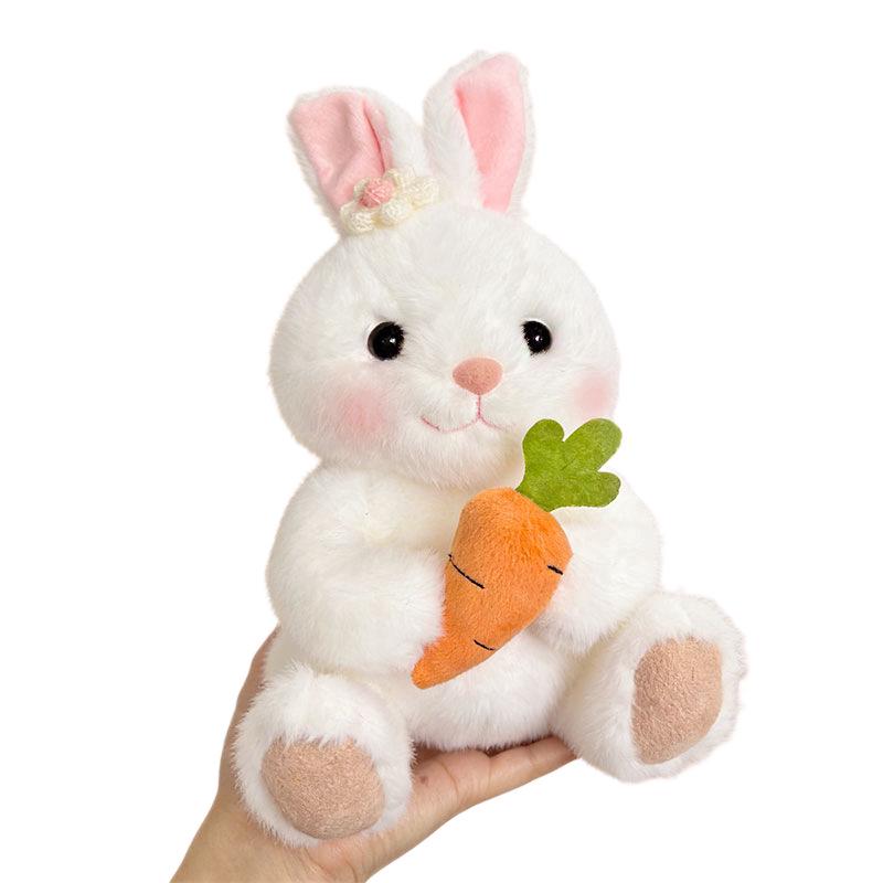 Adorable Rabbit Plush with Carrot & Scarf - Perfect Easter Gift for Girls