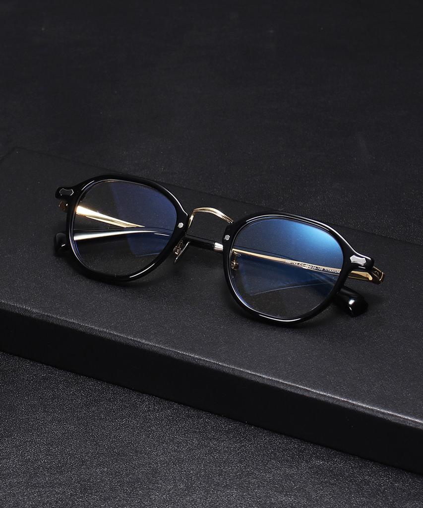 Lingkeonpeuleim Nm-143 Pure Titanium Eyeglass Frame Black