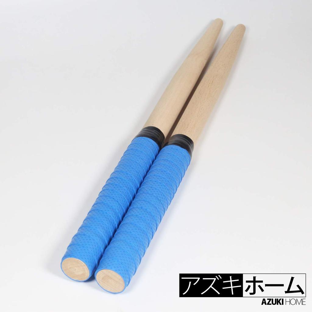 Azuki Home Taiko Maibachi Drumstick for Beginners Storage Bag with Replacement Grip Blue