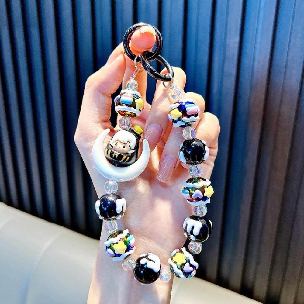 Moon Bag Pendant Keychain Colorful Phone Lanyard Trendy Mobile Phone Strap