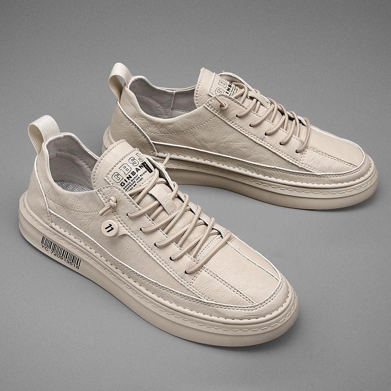 

Кроссовки мужские повседневные кожаные мужские туфли модные студенческие кроссовки мужские туфли низкие легкие удобные кроссовки 44 бежевый