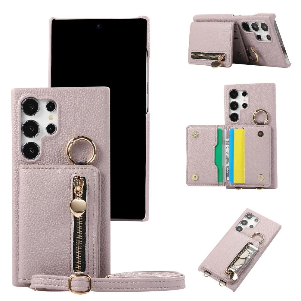 

Кошелек-кроссбоди Чехол для телефона для Samsung Galaxy S24 Ultra S23 S22 Plus A15 A35 A55 A05 A05S A25 A54 A24 A34 A14 Кожаный чехол Galaxy A35