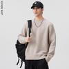 2025 Autumn/Winter Men's Trendy Round Neck Warm Knit Sweater - Versatile Casual Style