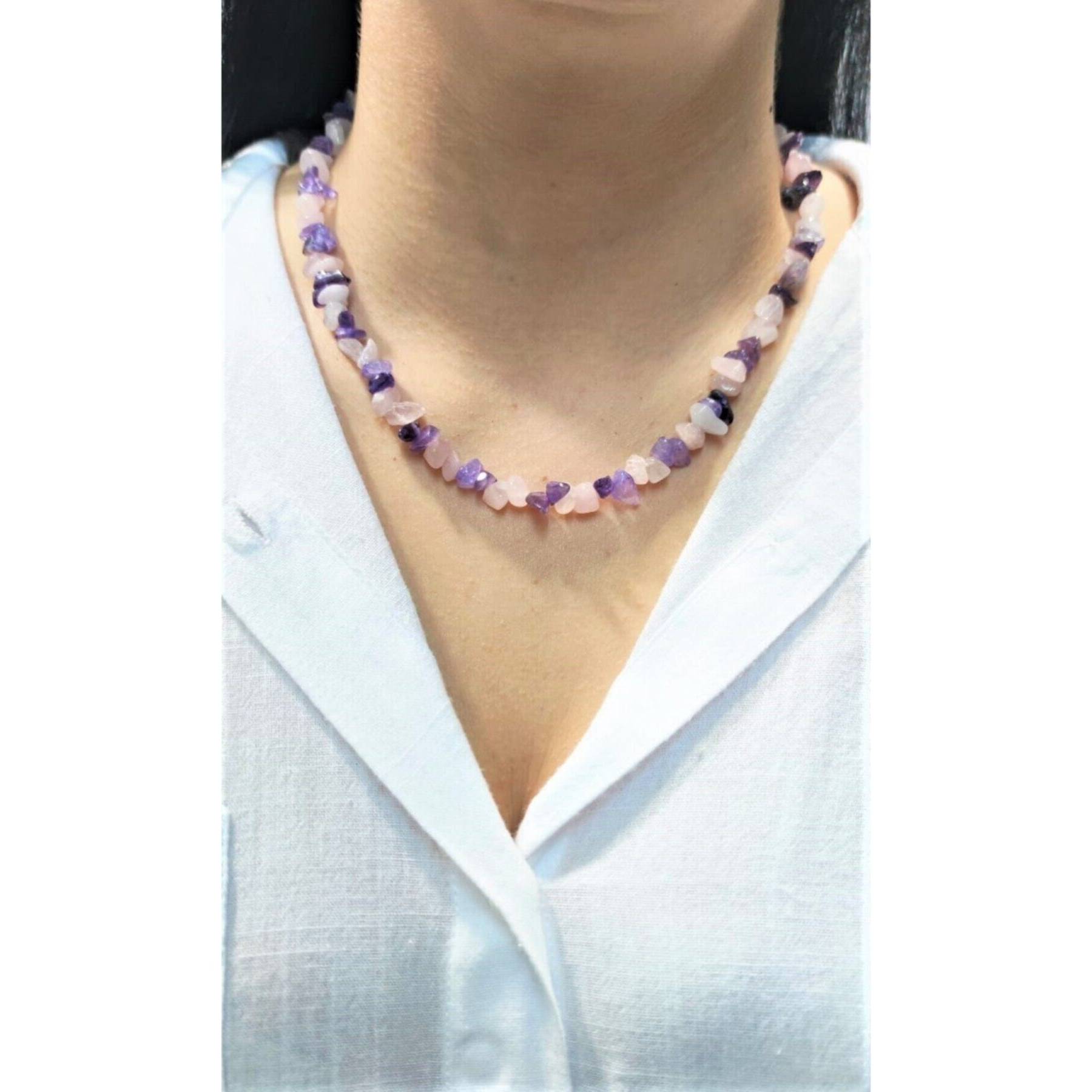 

Necklace Amethyst Rose Quartz Kiriktas