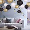 Top Quality Black round Paper Lanterns Chinese Japanese Style Decorative Hanging Lamp for Anniversary Birthday Wedding Party