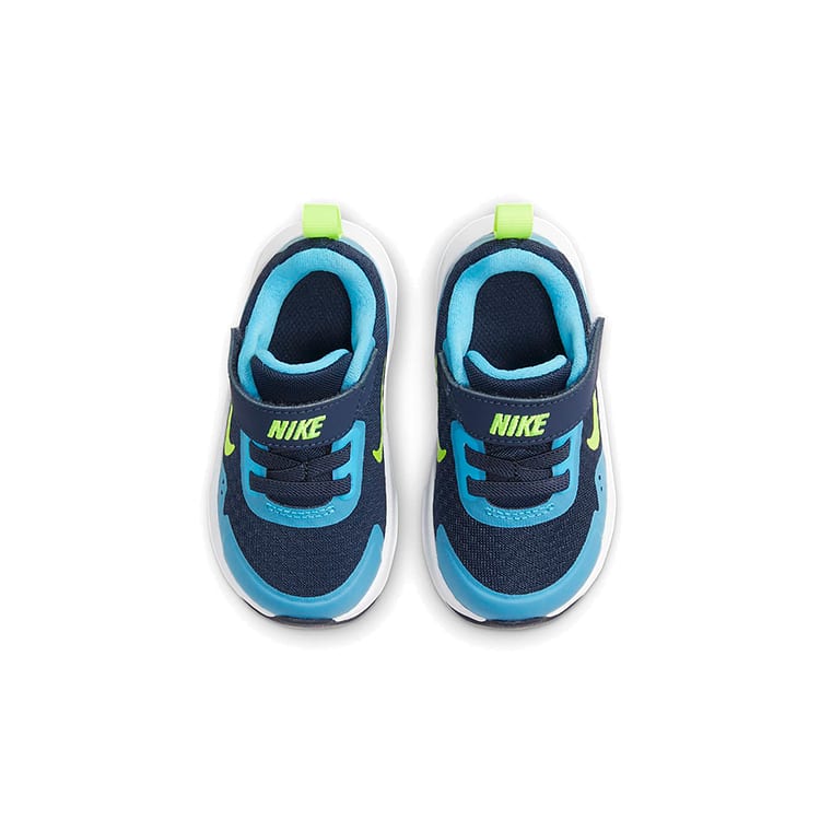 Nike Wearallday Slip Resistant Cushioning Abrasion Resistant Low Top Toddler Shoes Blue Green Infant And Toddler CJ3818-400